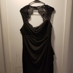 Black knee length cocktail dress